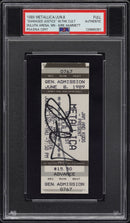 Kirk Hammett Signed Autographed Full Ticket “Damaged Justice” Tour 6/8/1989 PSA/DNA Authenticated