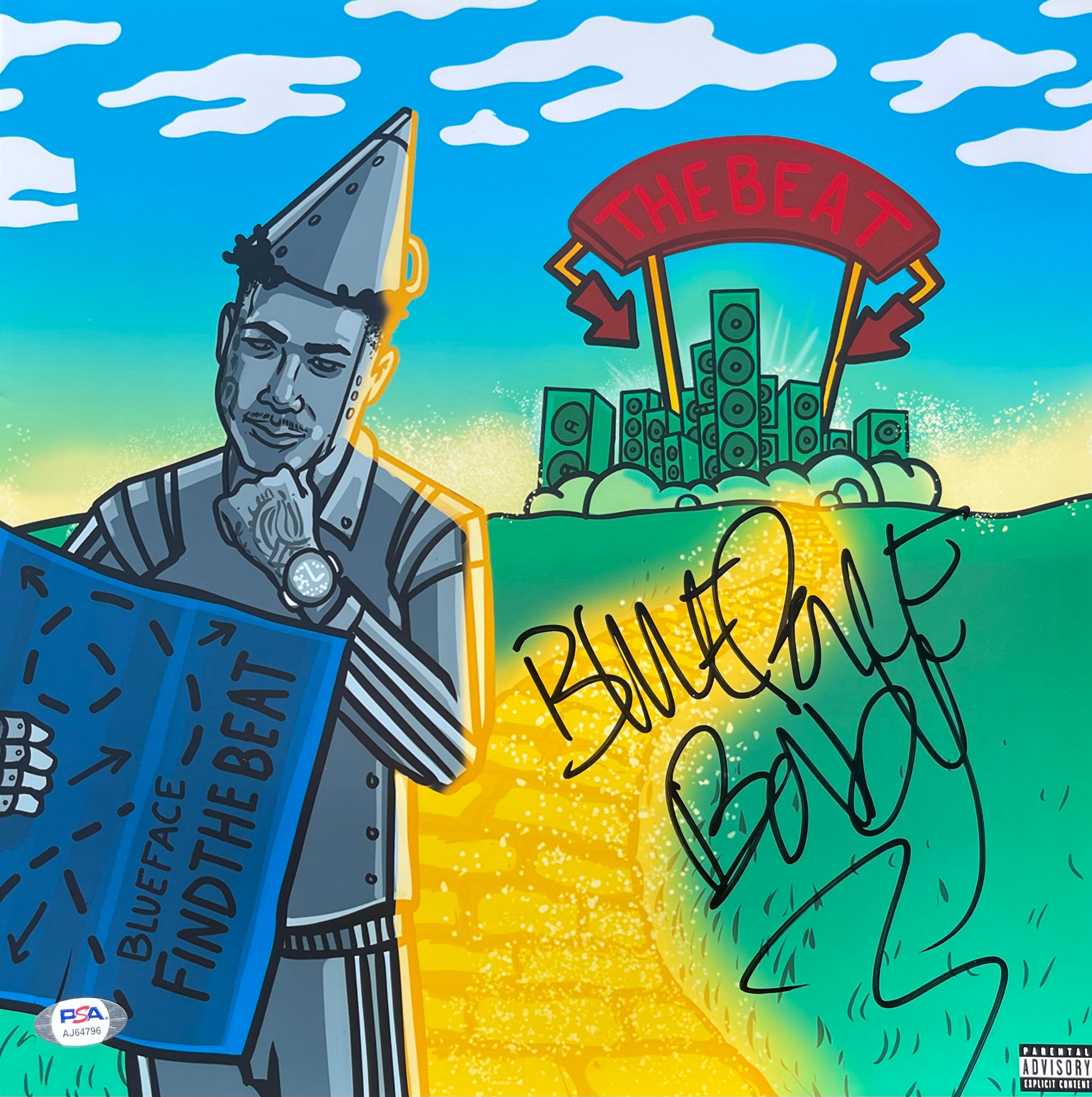 Blueface Signed Autographed 12x12 Photo “Find The Beat” PSA Blueface Signed Autographed 12x12 Photo “Find The Beat” PSA