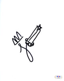 J.I Signed Autographed 8x10 Sketch PSA/DNA Authenticated