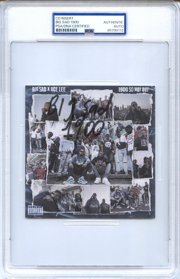Big Sad 1900 Signed Autographed CD Cover "1900 SoWayOut" PSA/DNA Authenticated