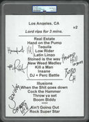 Cypress Hill Signed Autographed Setlist Haunted Hill 10/30/24 PSA/DNA Authenticated