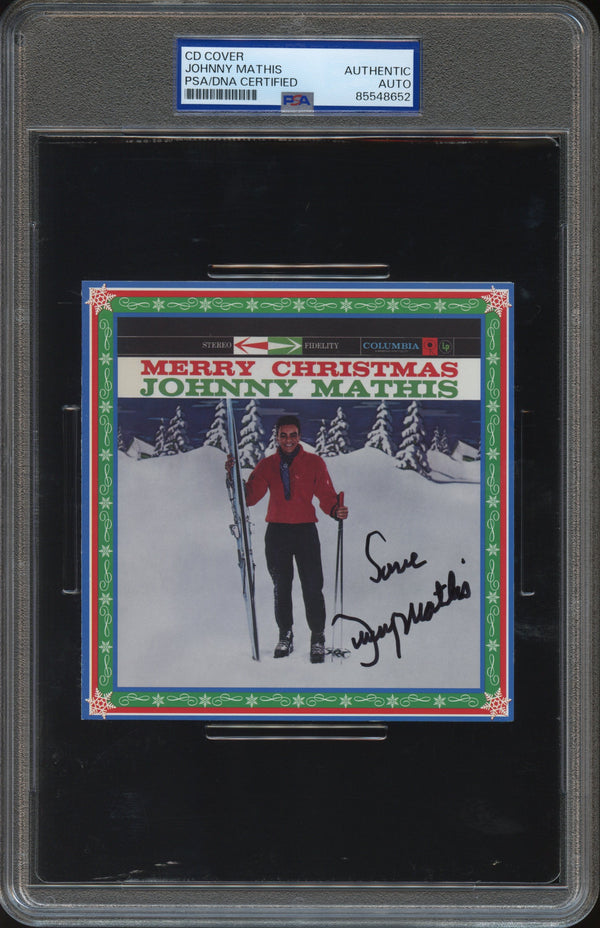 Johnny Mathis Signed Autographed CD Cover "Merry Christmas" PSA/DNA Authenticated
