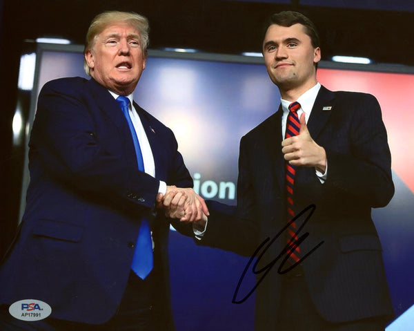 Charlie Kirk Signed Autographed 8x10 Photo PSA/DNA Authenticated