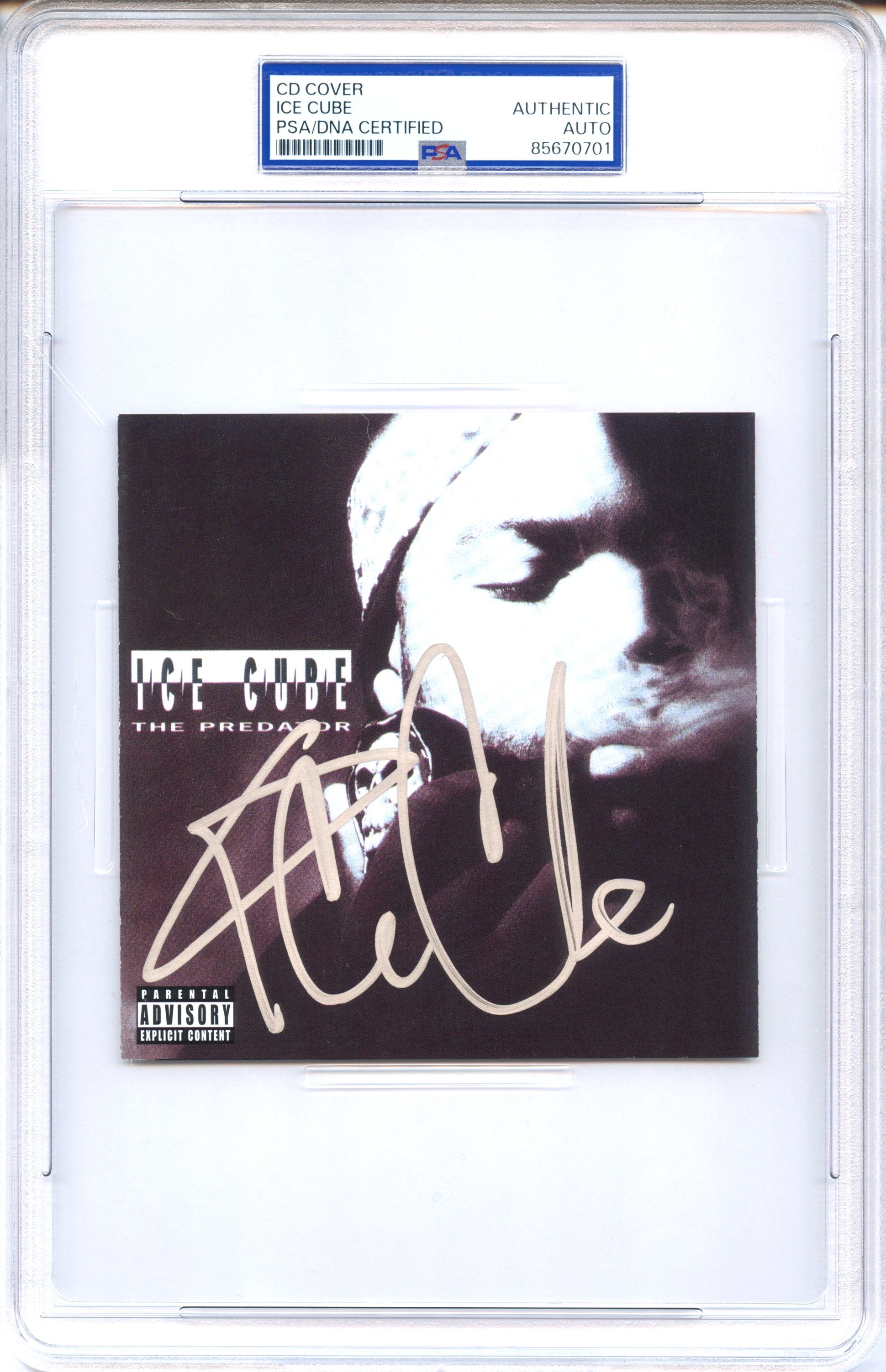 Ice Cube Signed Autographed CD Cover “The Predator” PSA/DNA Authentica