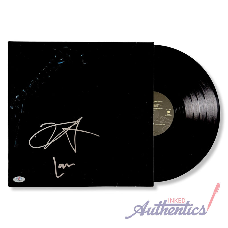 Metallica Signed Autographed Vinyl LP “Metallica” PSA/DNA Authenticated