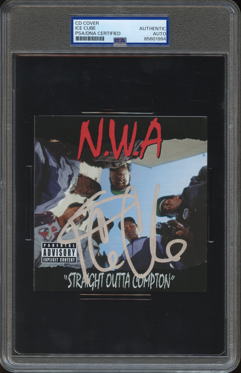Ice Cube Signed Autographed CD Cover “Straight Outta Compton” PSA/DNA Authenticated