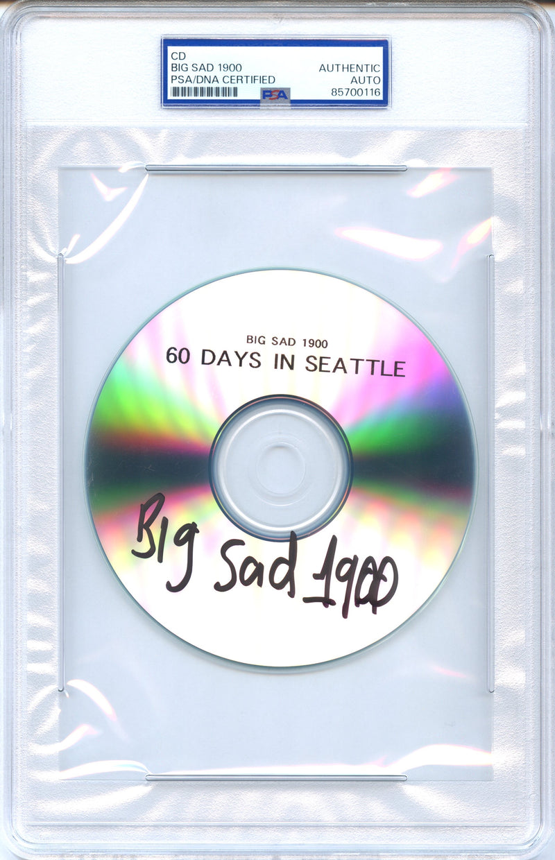 Big Sad 1900 Signed Autographed CD "60 Days In Seattle" PSA/DNA Authenticated