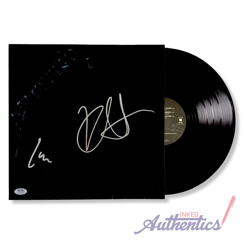 Metallica Signed Autographed Vinyl LP “Metallica” PSA/DNA Authenticated