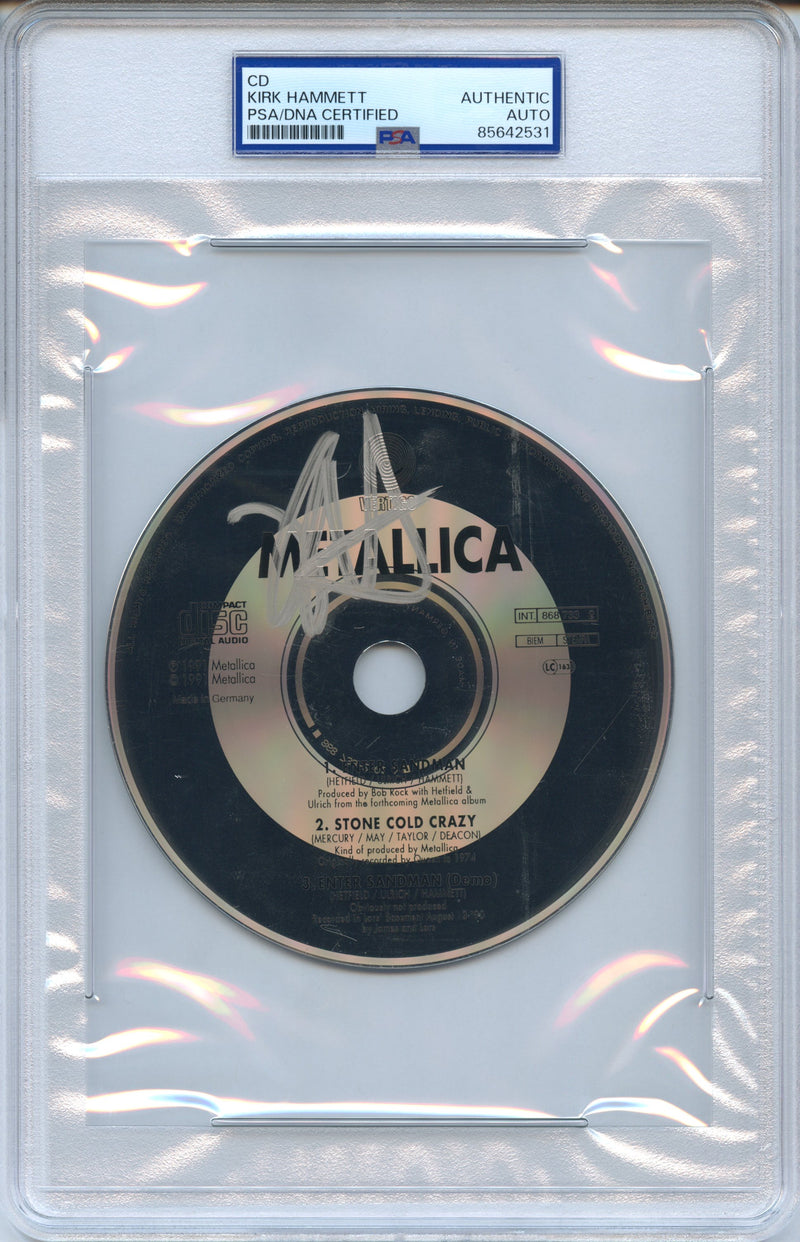 Kirk Hammett Signed Autographed CD “Enter Sandman” PSA/DNA Authenticated