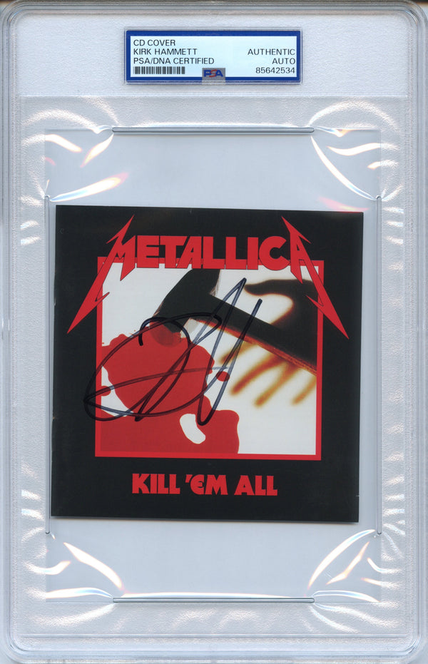Kirk Hammett Signed Autographed CD Cover “Kill ‘Em All” PSA/DNA Authenticated