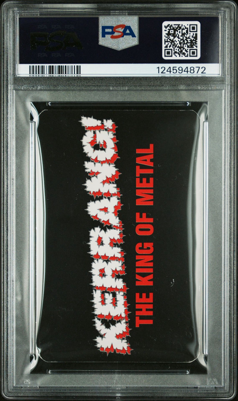1993 Kerrang! The King Of Metal Kirk Hammett 5 Of Diamonds Auto PSA/DNA Authenticated