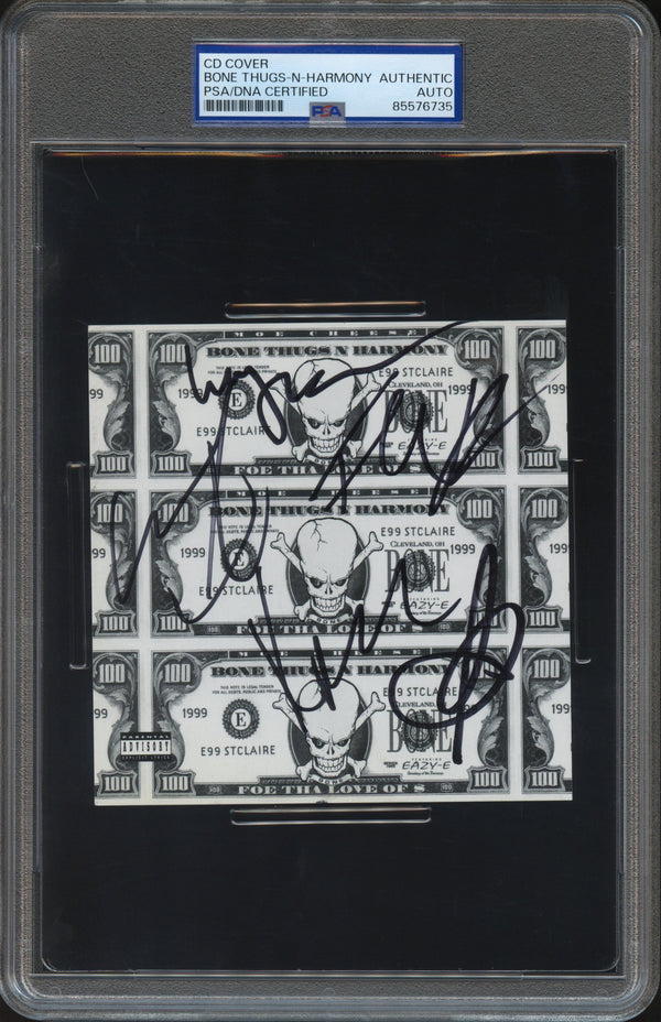 Bone Thugs-N-Harmony Signed Autographed CD Cover "Foe tha Love of $" PSA/DNA Authenticated
