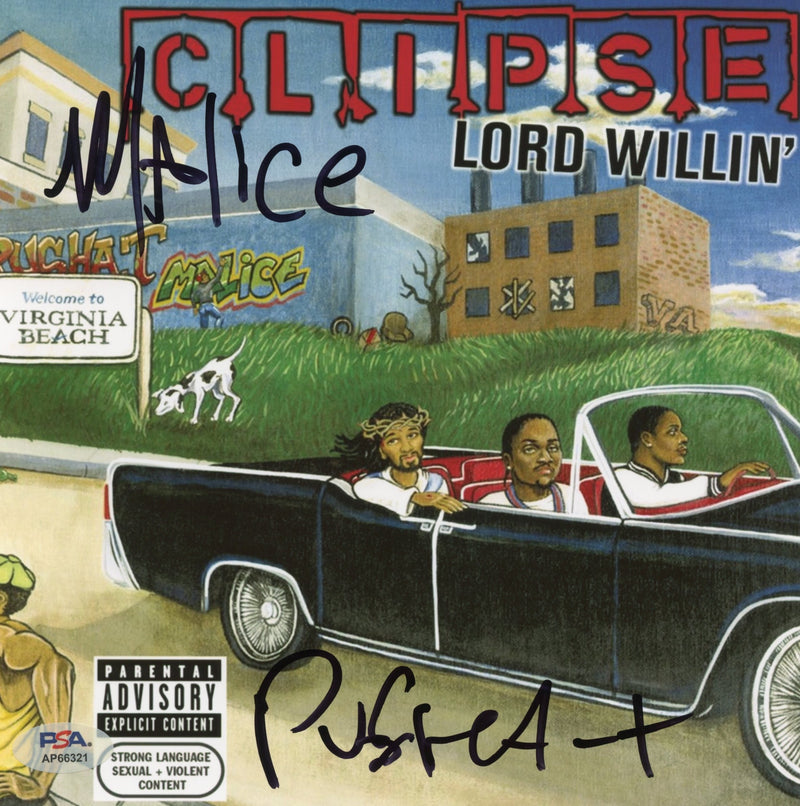 Clipse Signed Autographed 8x8 Photo “Lord Willin'” PSA/DNA Authenticated