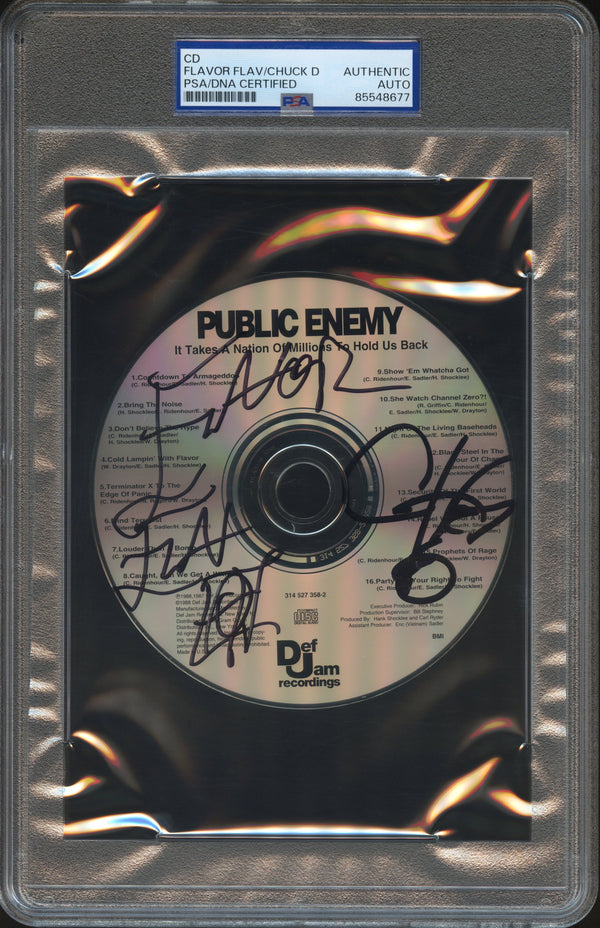Public Enemy Signed Autographed CD "Apocalypse 91... The Enemy Strikes Black" PSA/DNA Authenticated