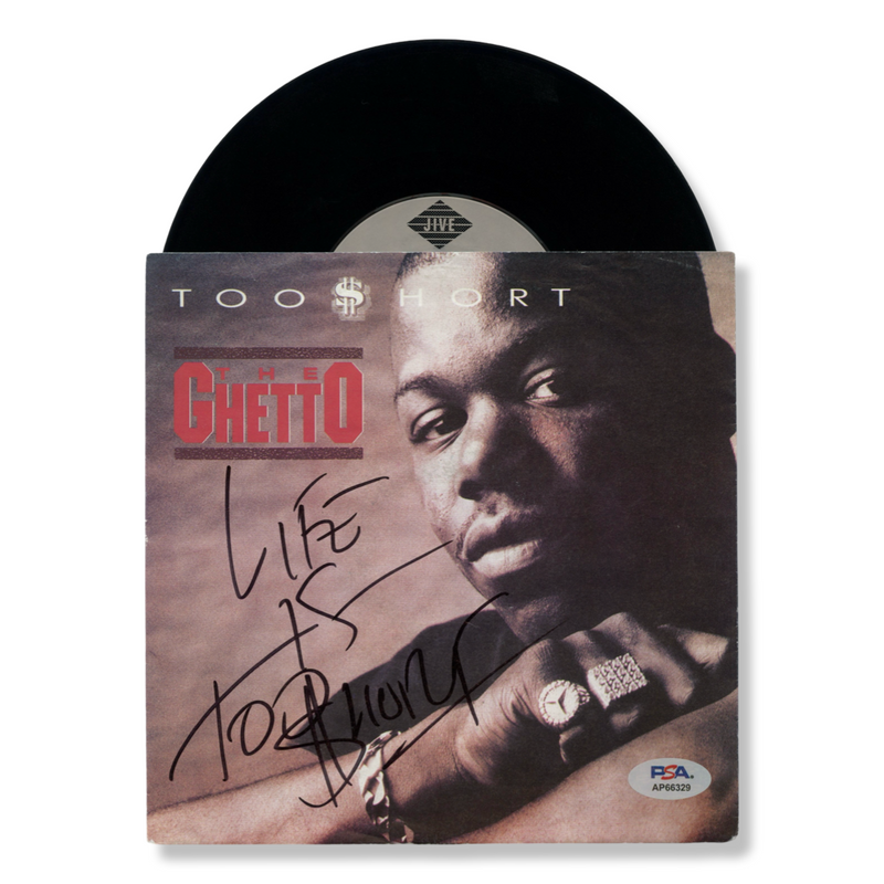 Too Short Signed Autographed 7” Vinyl “The Ghetto” PSA/DNA Authenticated