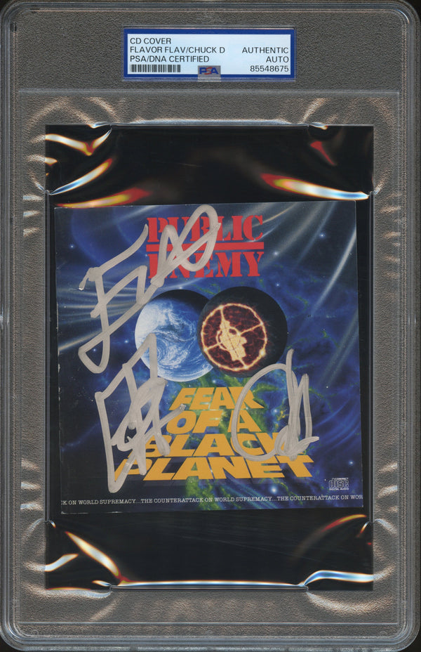 Public Enemy Signed Autographed CD Cover "Fear of a Black Planet" PSA/DNA Authenticated