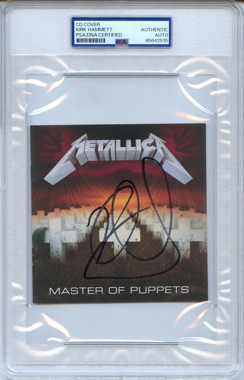 Kirk Hammett Signed Autographed CD Cover “Master Of Puppets” PSA/DNA Authenticated