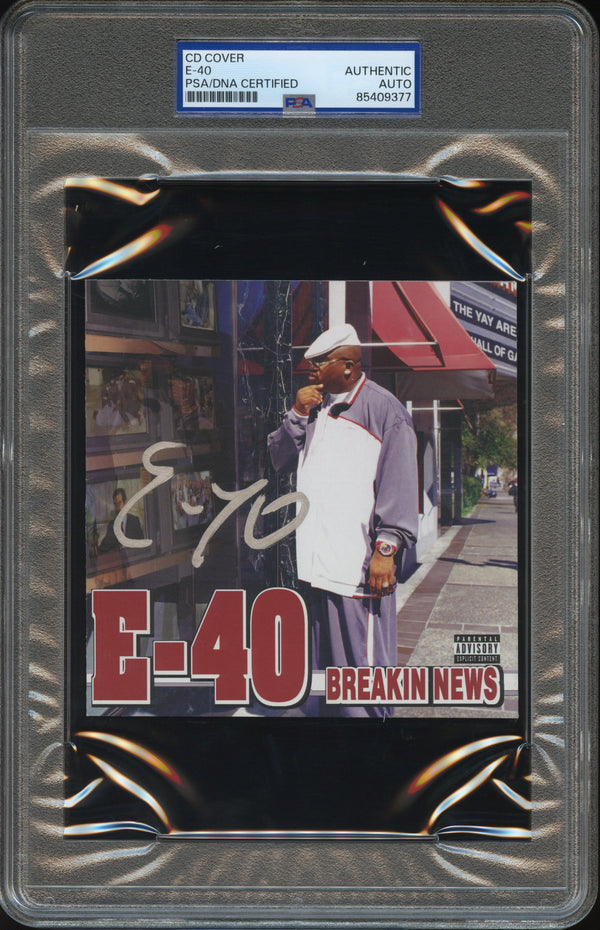 E-40 Signed Autographed CD Cover "Breakin News" PSA/DNA Authenticated