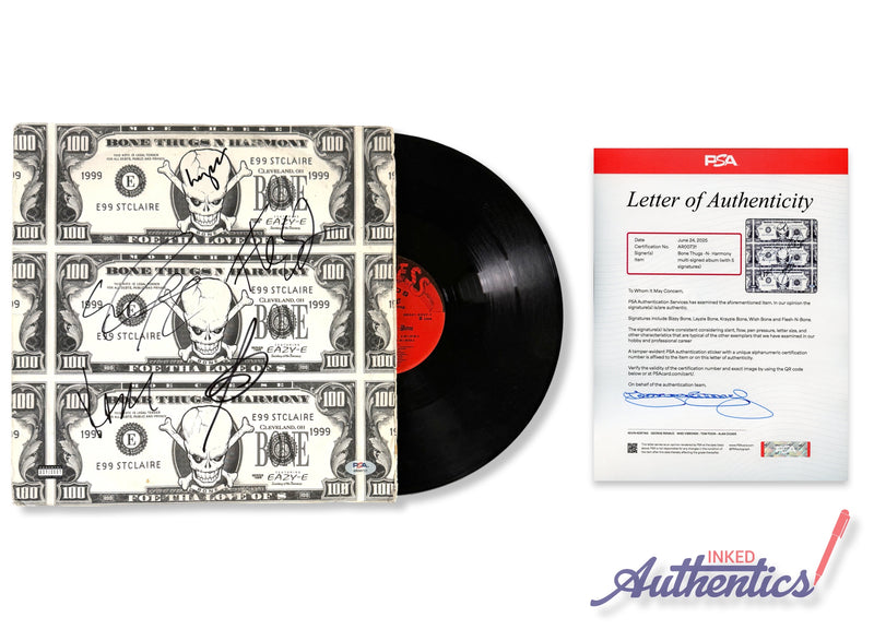 Bone Thugs-N-Harmony Signed Autographed Vinyl LP "Foe tha Love of $" PSA/DNA Authenticated