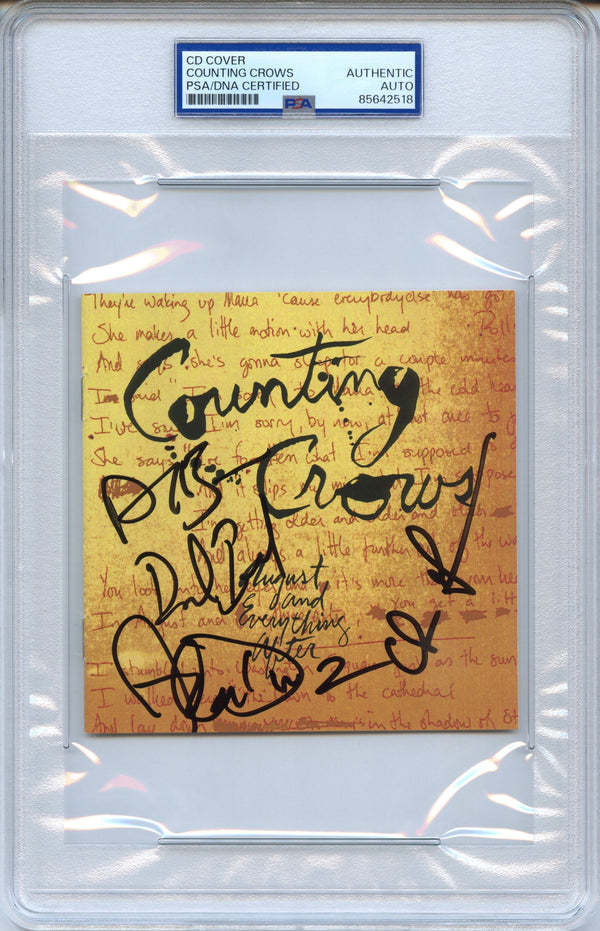 Counting Crows Signed Autographed CD Cover "August and Everything After" PSA/DNA Authenticated
