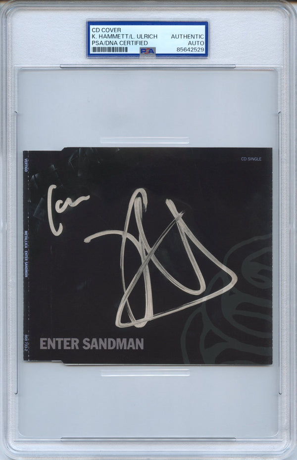 Metallica Signed Autographed CD Cover “Enter Sandman” PSA/DNA Authenticated