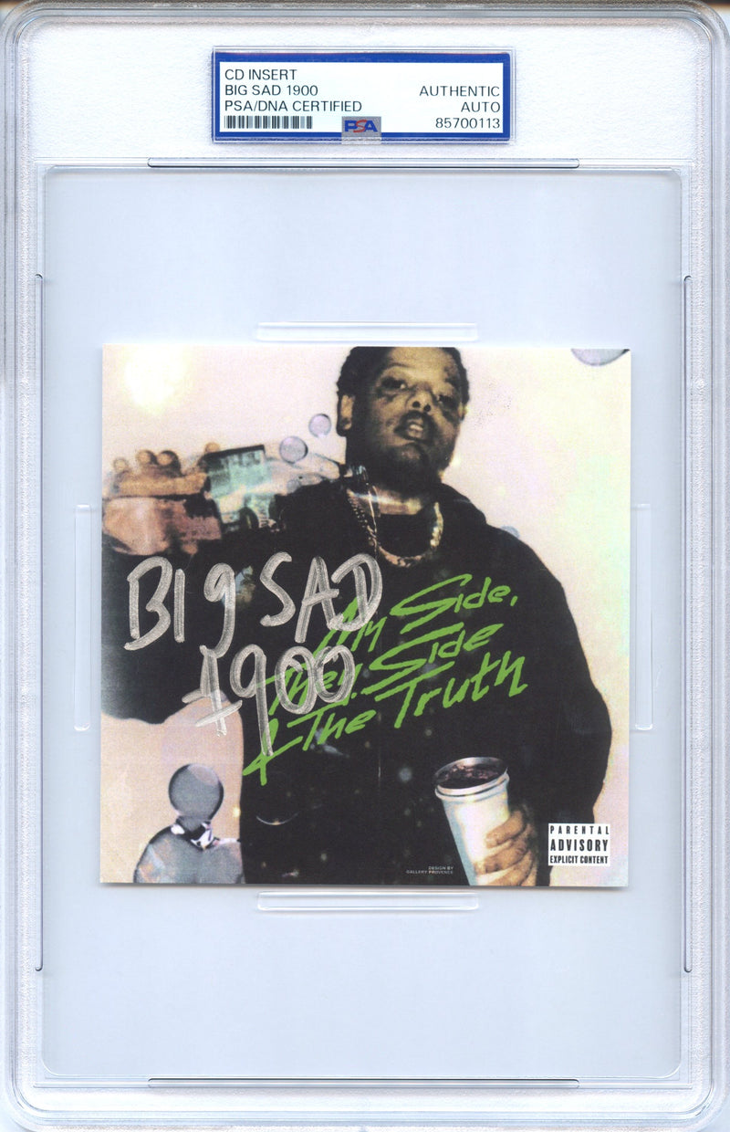 Big Sad 1900 Signed Autographed CD Cover "My Side, They Side & The Truth" PSA/DNA Authenticated
