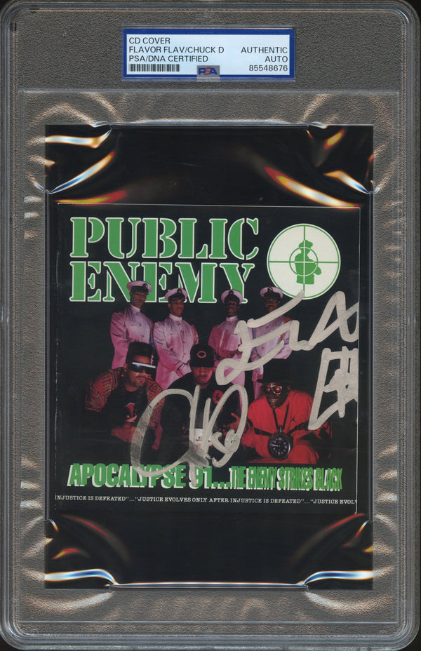Public Enemy Signed Autographed CD Cover "Apocalypse 91... The Enemy Strikes Black" PSA/DNA Authenticated