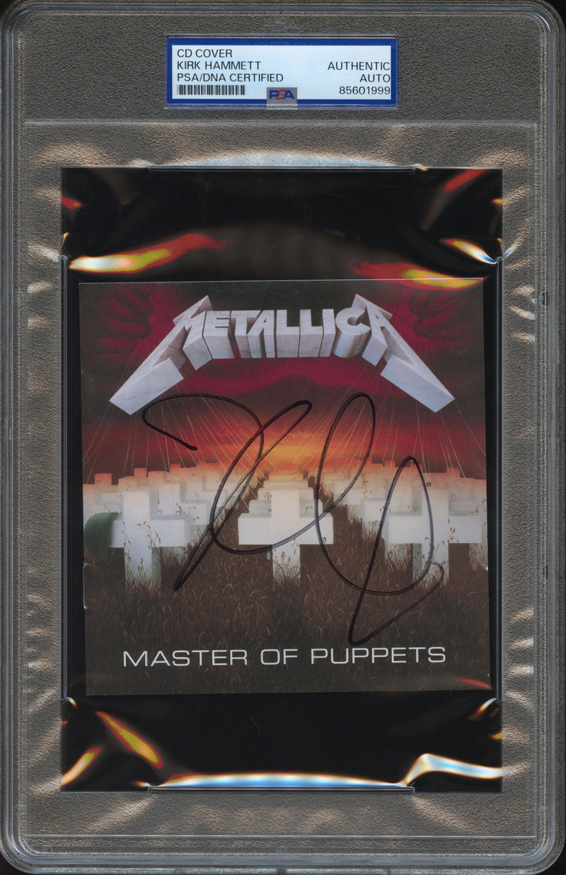 Kirk Hammett Signed Autographed CD Cover “Master Of Puppets” PSA/DNA Authenticated