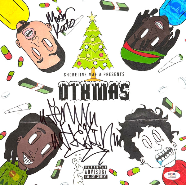 Shoreline Mafia Signed Autographed 12x12 Photo "OTXmas" PSA/DNA Authenticated