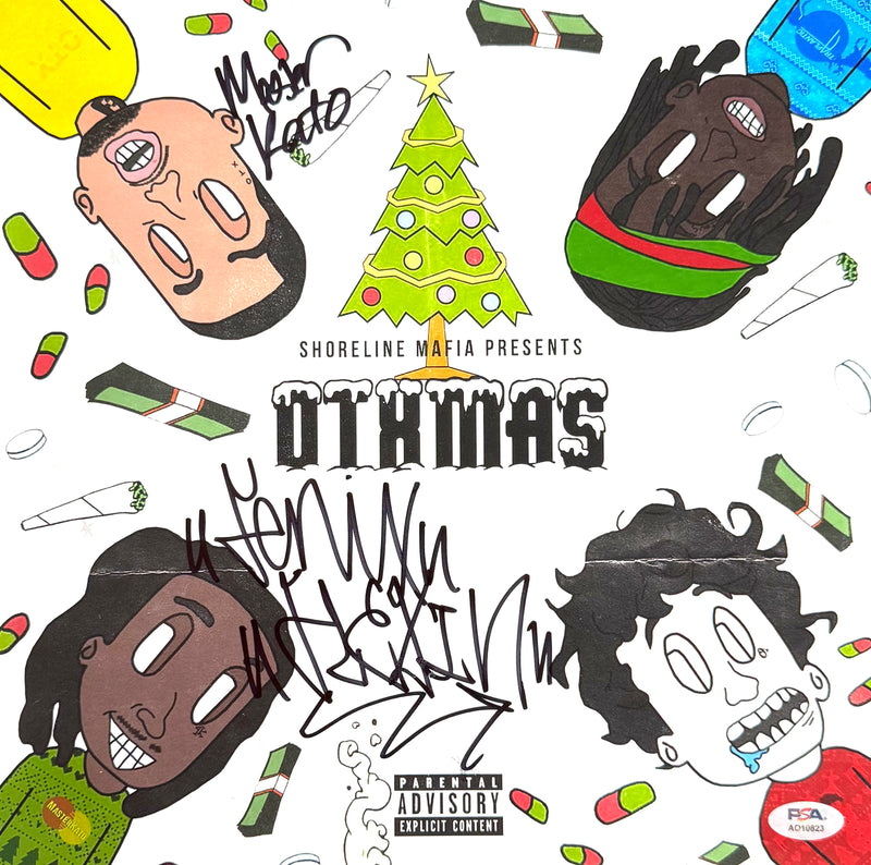 Shoreline Mafia Signed Autographed 12x12 Photo "OTXmas" PSA/DNA Authenticated