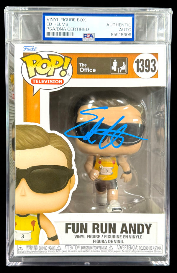 Ed Helms Signed Autographed Funko Pop #1393 Andy Bernard PSA/DNA Authenticated