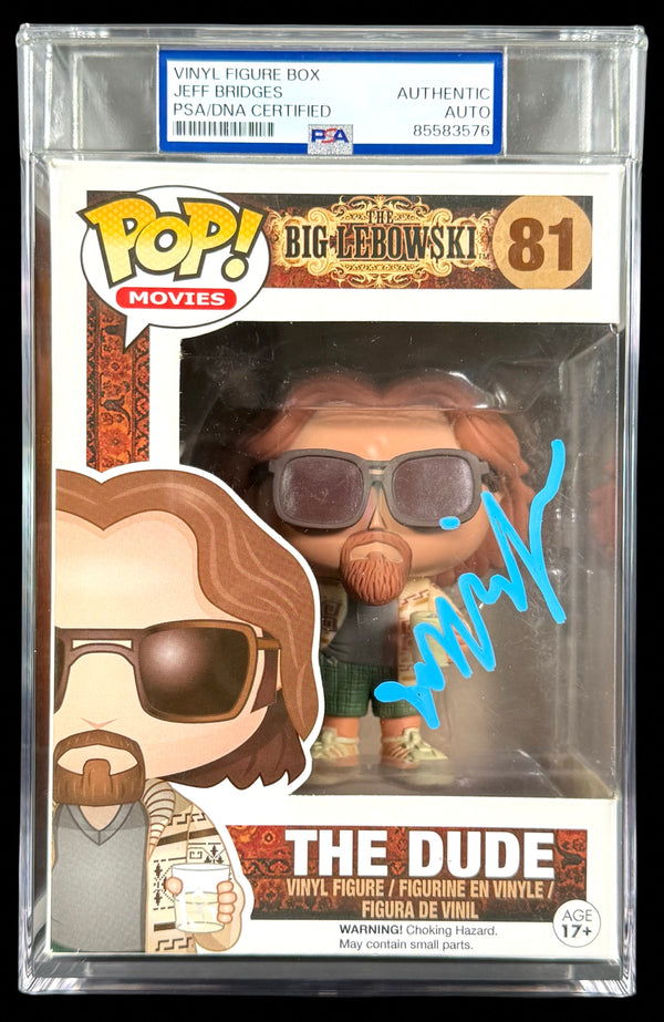 Jeff Bridges Signed Autographed Funko Pop #81 The Dude PSA/DNA Authenticated