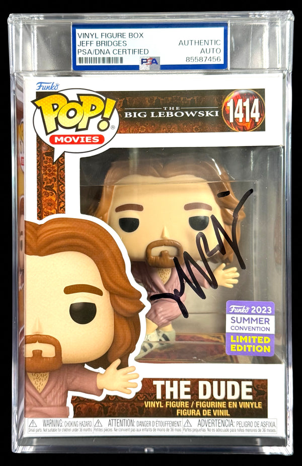 Jeff Bridges Signed Autographed Funko Pop #1414 The Dude PSA/DNA Authenticated