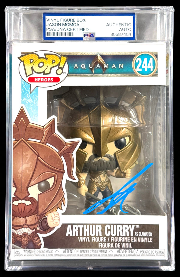 Jason Momoa Signed Autographed Funko Pop #244 Arthur Curry PSA/DNA Authenticated