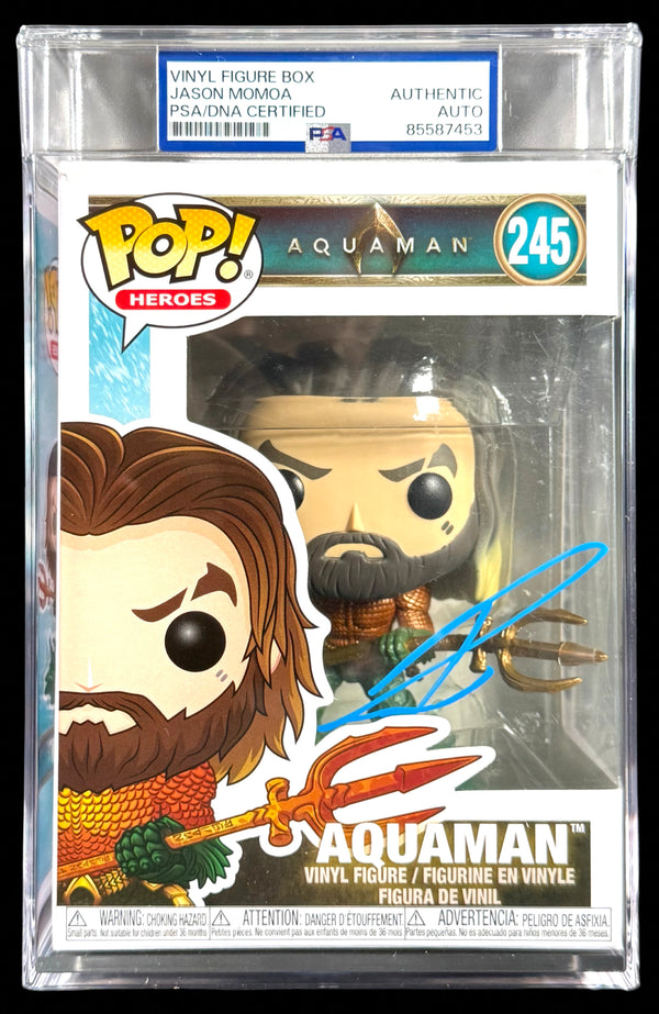 Jason Momoa Signed Autographed Funko Pop #245 Aquaman PSA/DNA Authenticated
