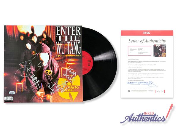 Wu-Tang Clan Autographed Vinyl LP "Enter the Wu-Tang (36 Chambers)" PSA/DNA Authenticated