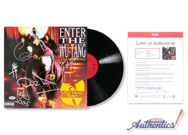 Wu-Tang Clan Autographed Vinyl LP "Enter the Wu-Tang (36 Chambers)" PSA/DNA Authenticated