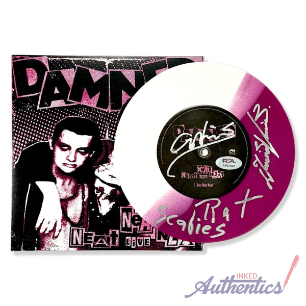 The Damned Signed Autographed 10” Vinyl LP “Neat Neat Neat” PSA/DNA Authenticated