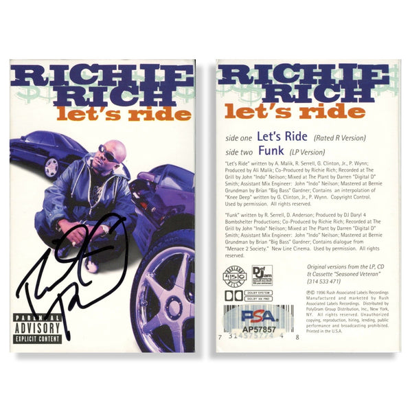 Richie Rich Signed Autographed Cassette Tape "Let’s Ride " PSA/DNA Authenticated