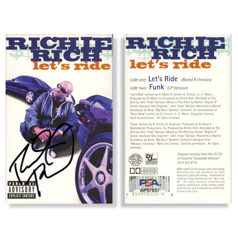 Richie Rich Signed Autographed Cassette Tape "Let’s Ride " PSA/DNA Authenticated