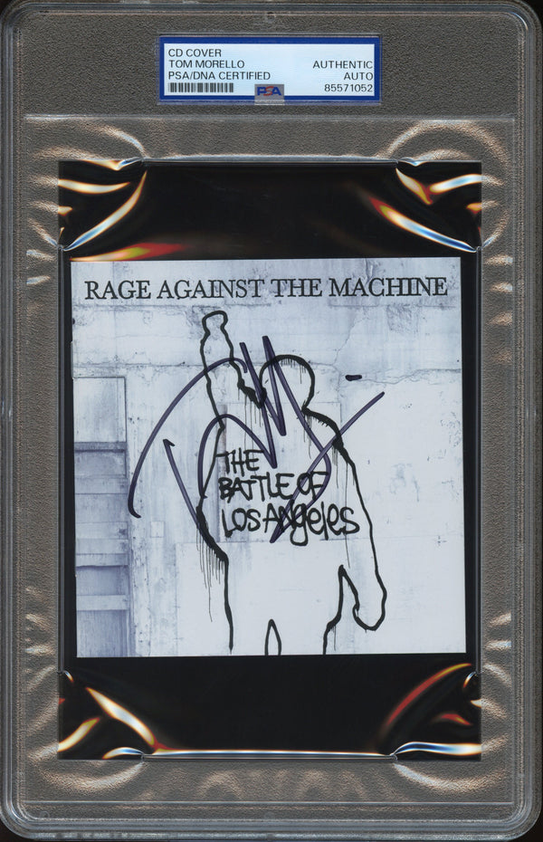 Tom Morello Signed Autographed CD Cover "The Battle of Los Angeles" PSA/DNA Authenticated