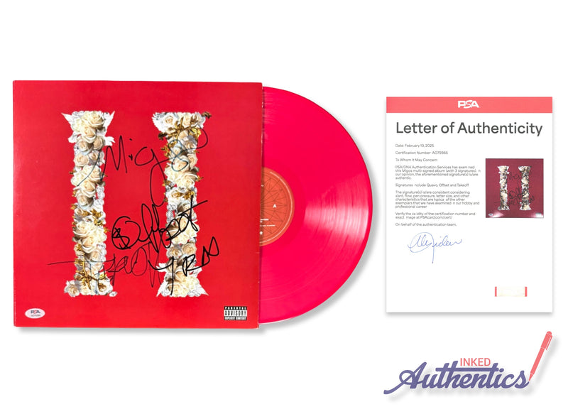 Migos Signed Autographed Vinyl LP “Culture II” PSA/DNA Authenticated