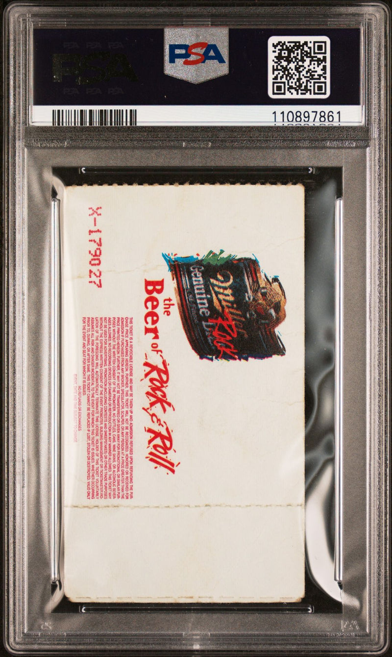 Chad Smith Signed Autographed Ticket Stub “One Hot Minute” Tour 11/13/95 PSA/DNA 9 Mint