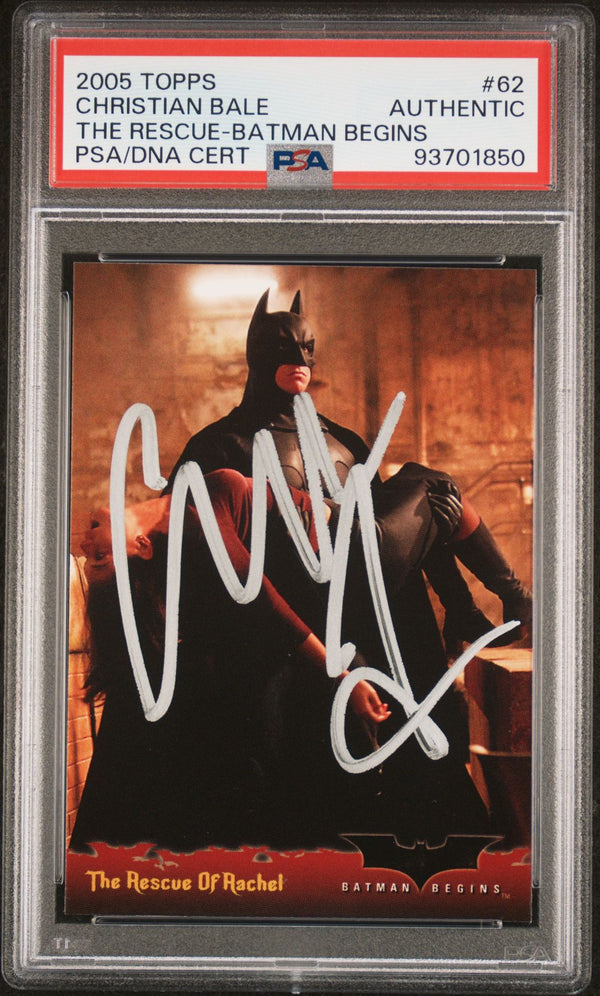 2005 Topps Batman Begins #62 Christian Bale Auto PSA/DNA Authentic