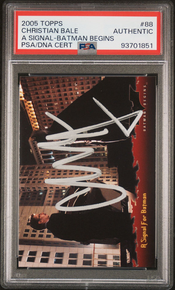 2005 Topps Batman Begins #88 Christian Bale Auto PSA/DNA Authentic