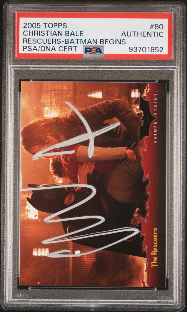 2005 Topps Batman Begins #80 Christian Bale Auto PSA/DNA Authentic