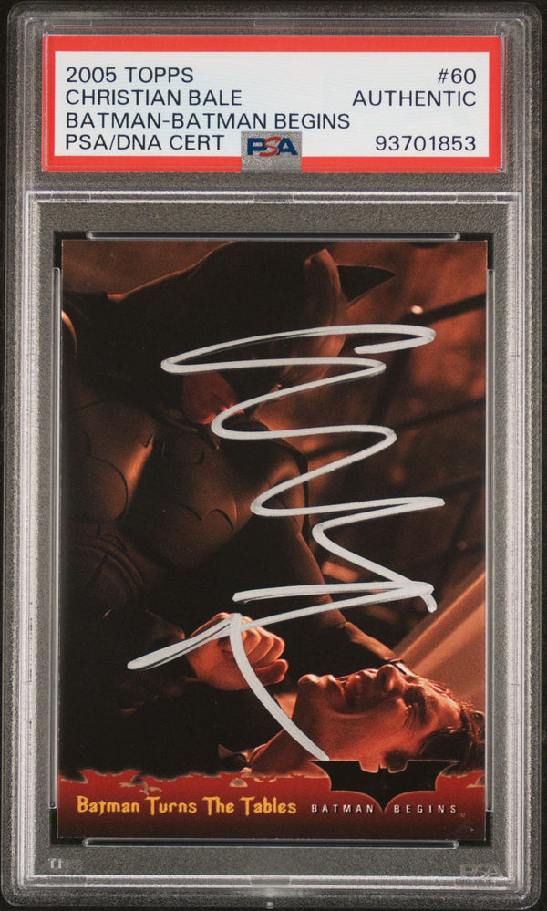 2005 Topps Batman Begins #60 Christian Bale Auto PSA/DNA Authentic