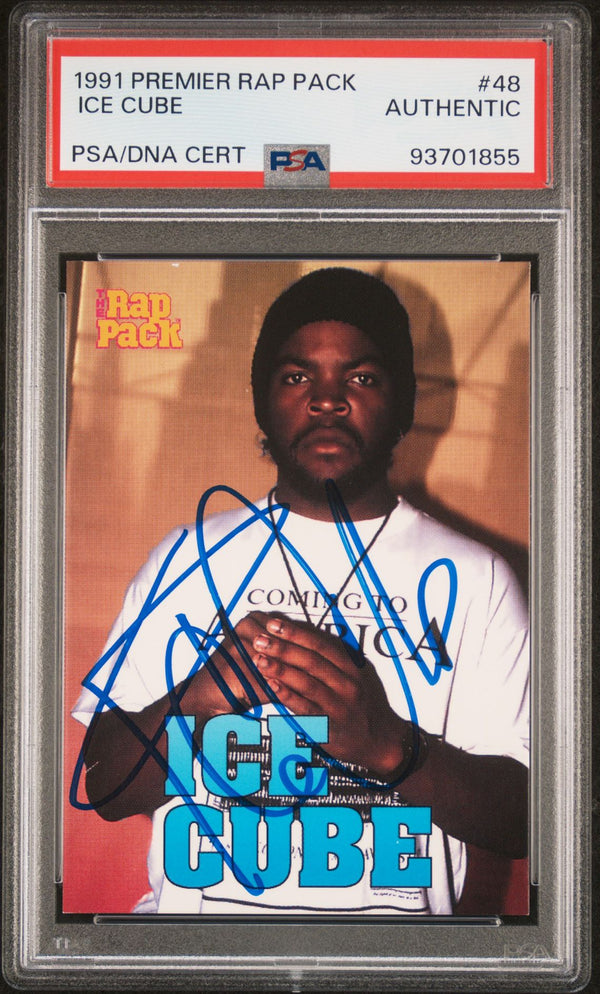 1991 Premier Rap Pack #48 Ice Cube Auto PSA/DNA Authentic