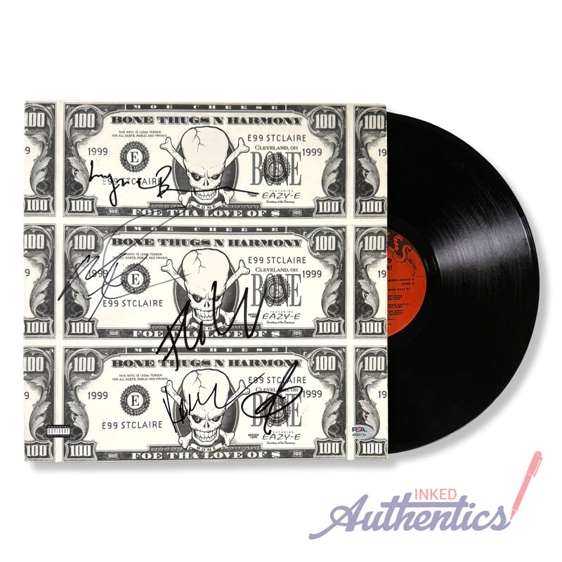 Bone Thugs-N-Harmony Signed Autographed Vinyl LP "Foe tha Love of $" PSA/DNA Authenticated