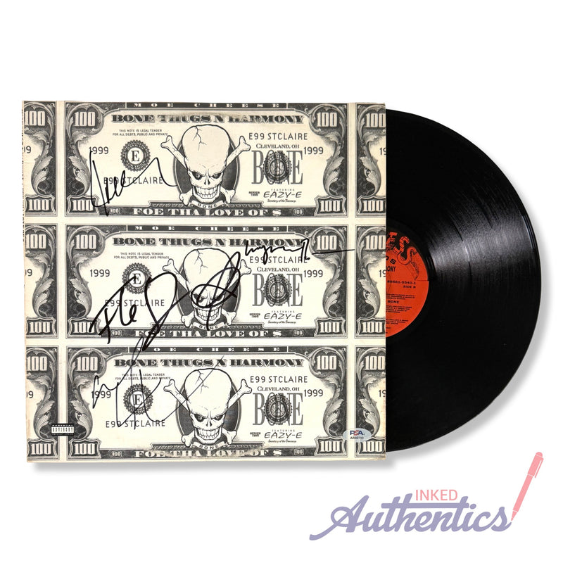 Bone Thugs-N-Harmony Signed Autographed Vinyl LP "Foe tha Love of $" PSA/DNA Authenticated